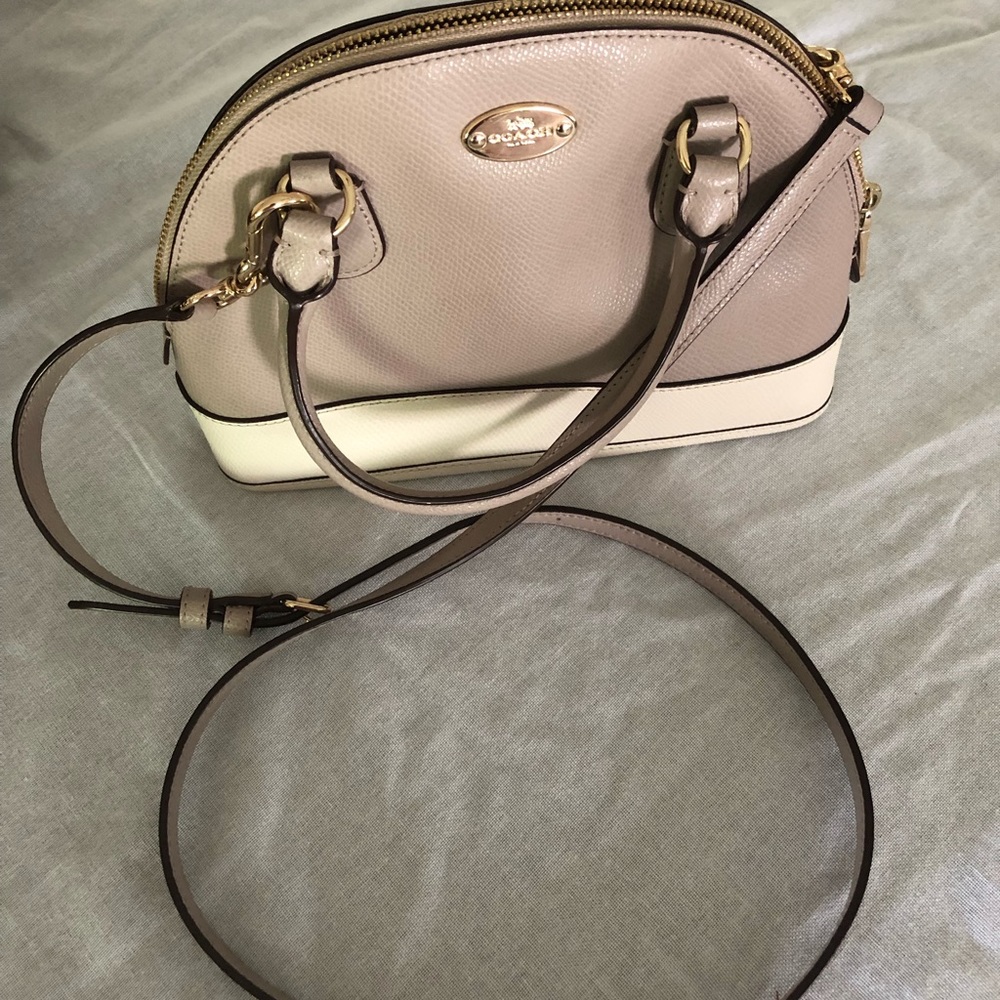 Coach two toned side body purse